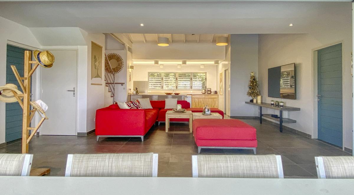 10.Location Villa piscine vue mer Deshaies Guadeloupe_Séjour